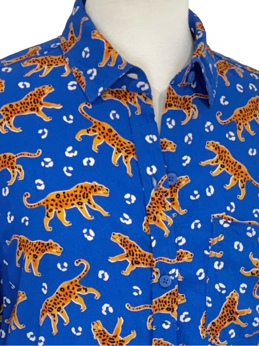 BeachLunchLounge blue leopard shirt